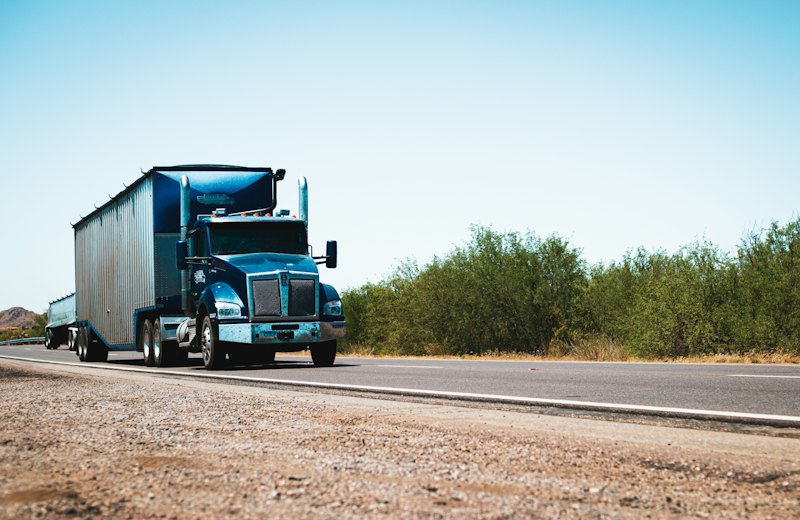 Semi-truck on the open road